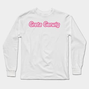 greta gerwig white and pink barbie movie premier Long Sleeve T-Shirt